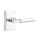 Emtek - Concealed, Privacy, Neos Rosette, Myles Lever, US26 - Polished Chrome
