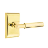 Emtek - Concealed, Privacy, Neos Rosette, Myles Lever, US3NL - Unlacquered Brass