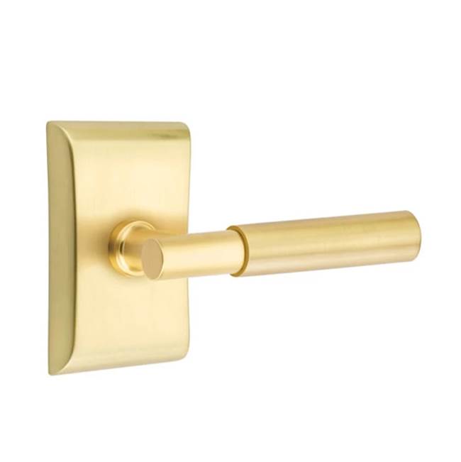 Emtek - Passage, Neos Rosette, Myles Lever, LH, US4 - Satin Brass