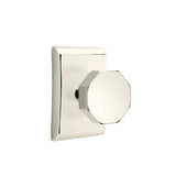 Emtek - Concealed, Privacy, Neos Rosette, Octagon Knob, US14 - Polished Nickel