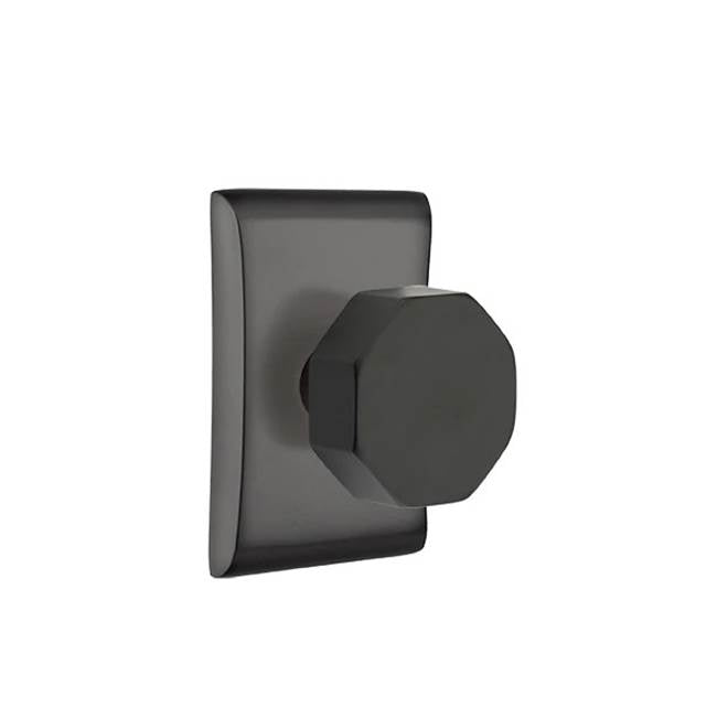 Emtek - Passage, Neos Rosette, Octagon Knob, US19 - Flat Black