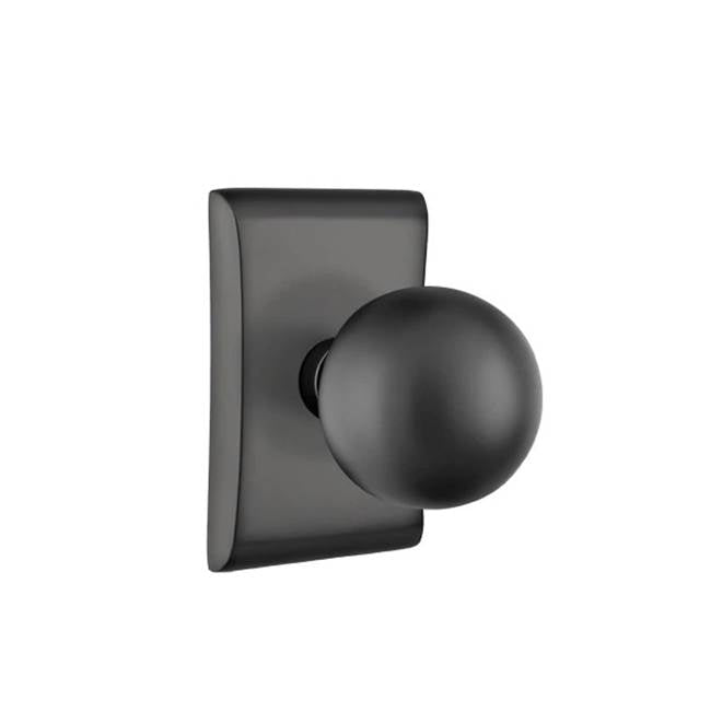 Emtek - Privacy, Neos Rosette, Orb Knob, US19 - Flat Black
