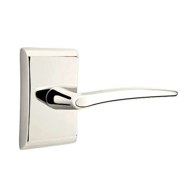 Emtek - Passage, Neos Rosette, Poseidon Lever, RH, US14 - Polished Nickel