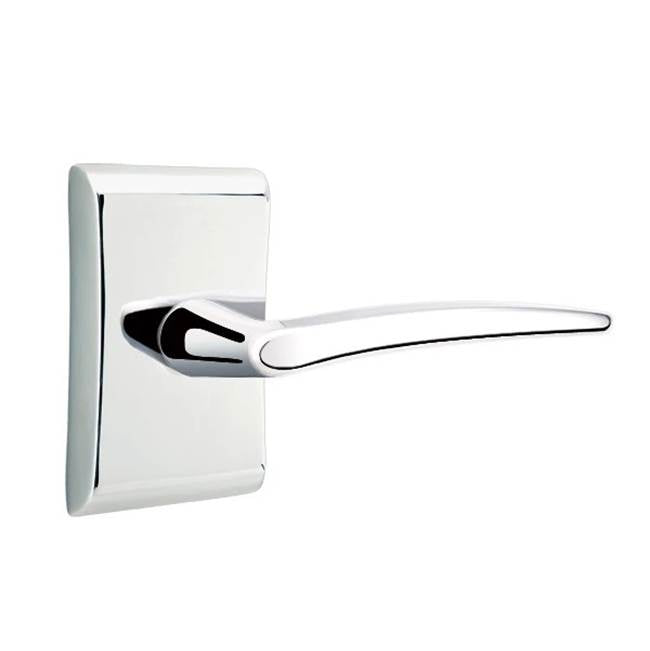 Emtek - Privacy, Neos Rosette, Poseidon Lever, RH, US26 - Polished Chrome