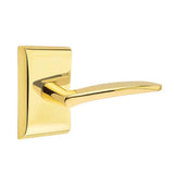 Emtek - Passage, Neos Rosette, Poseidon Lever, LH, US3NL - Unlacquered Brass