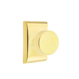 Emtek - Dummy, Neos Rosette, Round Knob, US3NL - Unlacquered Brass