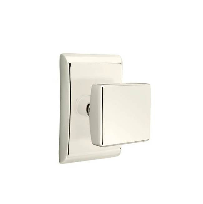 Emtek - Passage, Neos Rosette, Square Knob, US14 - Polished Nickel