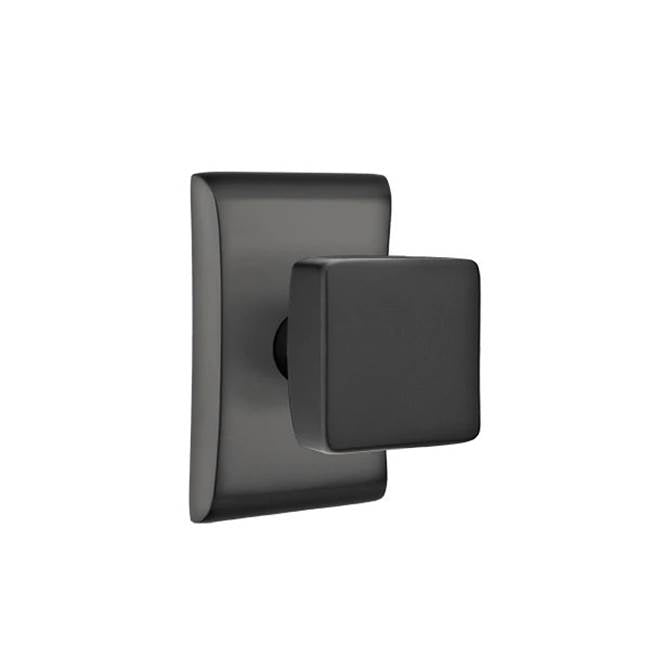 Emtek - Dummy, Neos Rosette, Square Knob, US19 - Flat Black