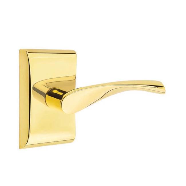 Emtek - Passage, Neos Rosette, Triton Lever, LH, US3NL - Unlacquered Brass