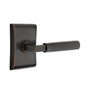 Emtek - Passage, Neos Rosette US10B, L-Square Stem US10B, Knurled Handle US10B RH - Oil Rubbed Bronze