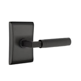 Emtek - Dummy, Neos Rosette US19, L-Square Stem US19, Knurled Handle US19 - Flat Black