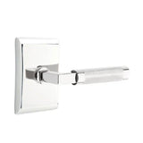 Emtek - Dummy, Neos Rosette US26, L-Square Stem US26, Knurled Handle US26 - Polished Chrome