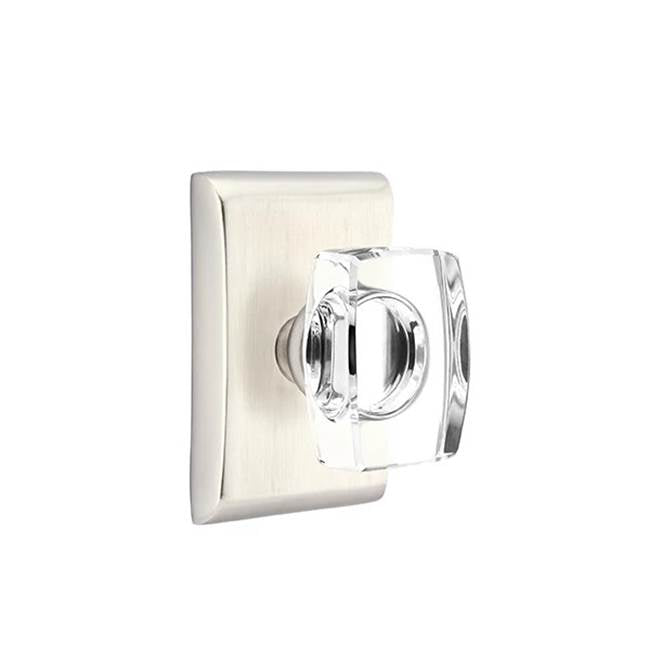 Emtek - Privacy, Neos Rosette, Windsor Crystal Knob, US15 - Satin Nickel