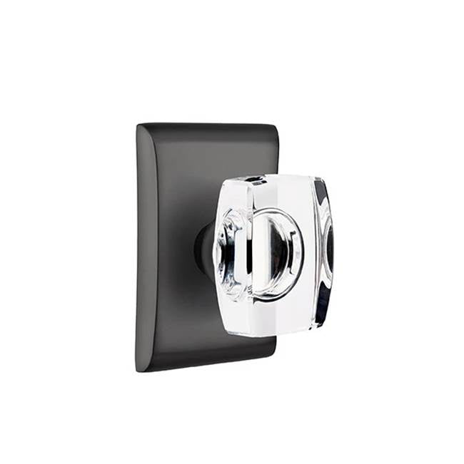 Emtek - Dummy, Neos Rosette, Windsor Crystal Knob, US19 - Flat Black
