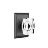 Emtek - Passage, Neos Rosette, Windsor Crystal Knob, US19 - Flat Black