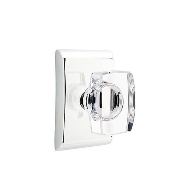 Emtek - Passage, Neos Rosette, Windsor Crystal Knob, US26 - Polished Chrome