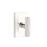 Emtek - Passage, Modern Rectangular Rosette, The Ace Knurled Knob, US14 - Polished Nickel
