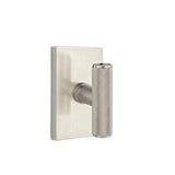 Emtek - Passage, Modern Rectangular Rosette, The Ace Knurled Knob, US15 - Satin Nickel