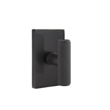 Emtek - Concealed, Passage, Modern Rectangular Rosette, The Ace Knurled Knob, US19 - Flat Black