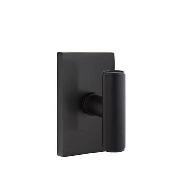 Emtek - Dummy, Modern Rectangular Rosette, The Ace Knob, US19 - Flat Black