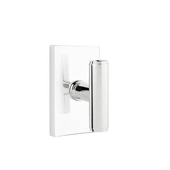 Emtek - Dummy, Modern Rectangular Rosette, The Ace Knob, US26 - Polished Chrome