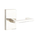 Emtek - Privacy, Modern Rectangular Rosette, Argos Lever, LH, US14 - Polished Nickel