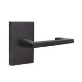 Emtek - Privacy, Modern Rectangular Rosette, Argos Lever, RH, US19 - Flat Black