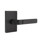 Emtek - Passage, Modern Rectangular Rosette, Aston Lever, LH, US19 - Flat Black