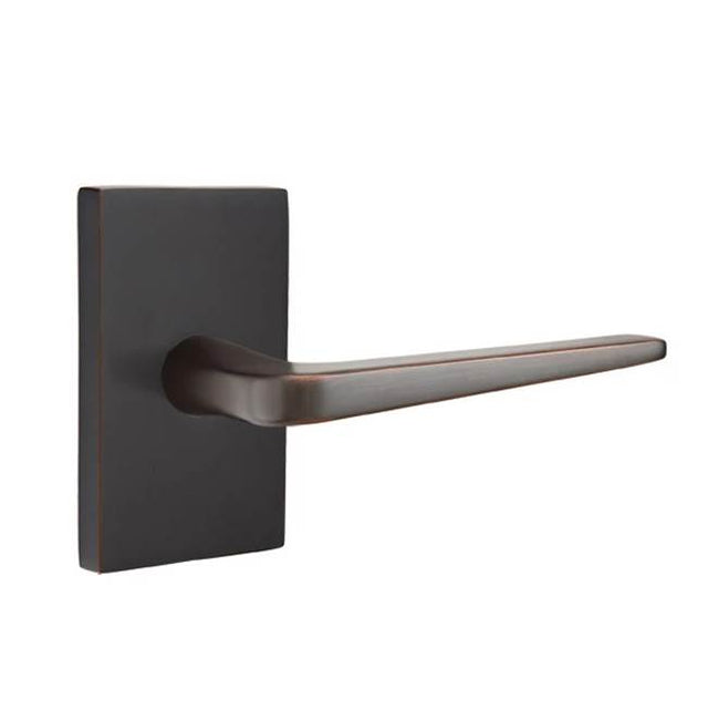Emtek - Dummy, Modern Rectangular Rosette, Athena Lever, US10B - Oil Rubbed Bronze