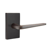 Emtek - Privacy, Modern Rectangular Rosette, Athena Lever, LH, US10B - Oil Rubbed Bronze