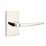 Emtek - Dummy, Modern Rectangular Rosette, Athena Lever, US14 - Polished Nickel