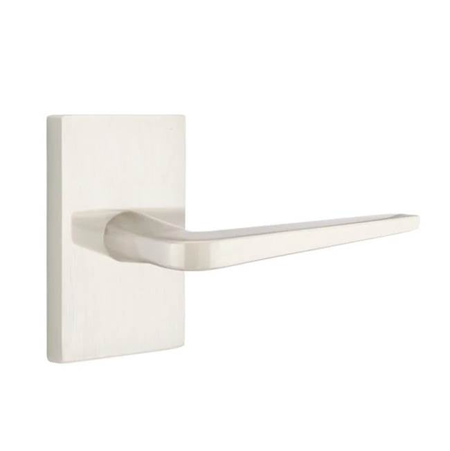Emtek - Privacy, Modern Rectangular Rosette, Athena Lever, LH, US15 - Satin Nickel