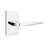 Emtek - Privacy, Modern Rectangular Rosette, Athena Lever, RH, US26 - Polished Chrome