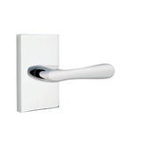 Emtek - Passage, Modern Rectangular Rosette, Basel Lever, LH, US26 - Polished Chrome