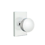 Emtek - Privacy, Modern Rectangular Rosette, Bern Knob, US26 - Polished Chrome
