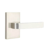Emtek - Privacy, Modern Rectangular Rosette, Breslin Lever, RH, US15 - Satin Nickel