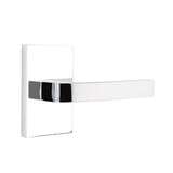 Emtek - Passage, Modern Rectangular Rosette, Breslin Lever, LH, US26 - Polished Chrome