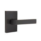 Emtek - Concealed, Privacy, Modern Rectangular Rosette, Dumont Lever, US10B - Oil Rubbed Bronze