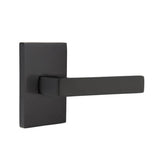 Emtek - Passage, Modern Rectangular Rosette, Dumont Lever, LH, US19 - Flat Black