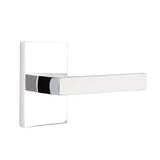 Emtek - Passage, Modern Rectangular Rosette, Dumont Lever, RH, US26 - Polished Chrome