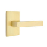 Emtek - Concealed, Privacy, Modern Rectangular Rosette, Dumont Lever, US4 - Satin Brass