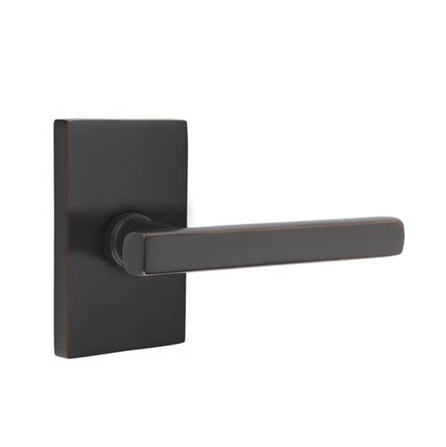 Emtek - Dummy, Modern Rectangular Rosette, Freestone Lever, US10B - Oil Rubbed Bronze