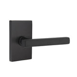 Emtek - Dummy, Modern Rectangular Rosette, Freestone Lever, US19 - Flat Black