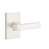 Emtek - Passage, Modern Rectangular Rosette, Geneva Lever, LH, US15 - Satin Nickel