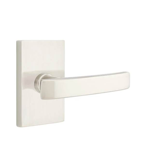 Emtek - Concealed, Passage, Modern Rectangular Rosette, Geneva Lever, US15 - Satin Nickel