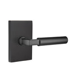 Emtek - Concealed, Passage, Modern Rectangular Rosette, Hercules Lever, US19 - Flat Black