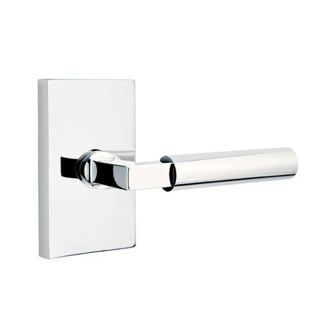 Emtek - Dummy, Modern Rectangular Rosette, Hercules Lever, US26 - Polished Chrome
