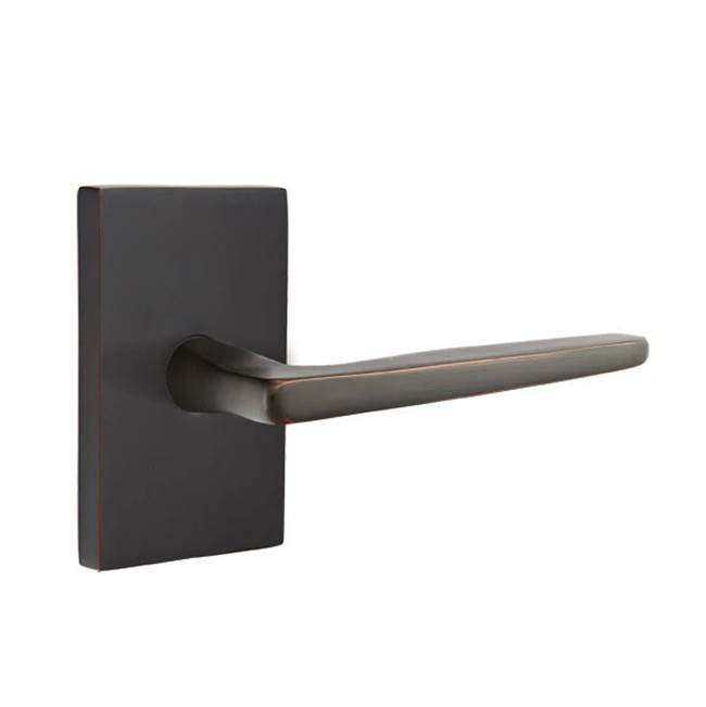 Emtek - Dummy, Modern Rectangular Rosette, Hermes Lever, US10B - Oil Rubbed Bronze