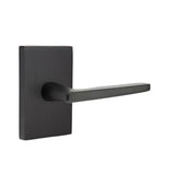 Emtek - Passage, Modern Rectangular Rosette, Hermes Lever, RH, US19 - Flat Black