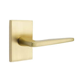 Emtek - Passage, Modern Rectangular Rosette, Hermes Lever, LH, US4 - Satin Brass